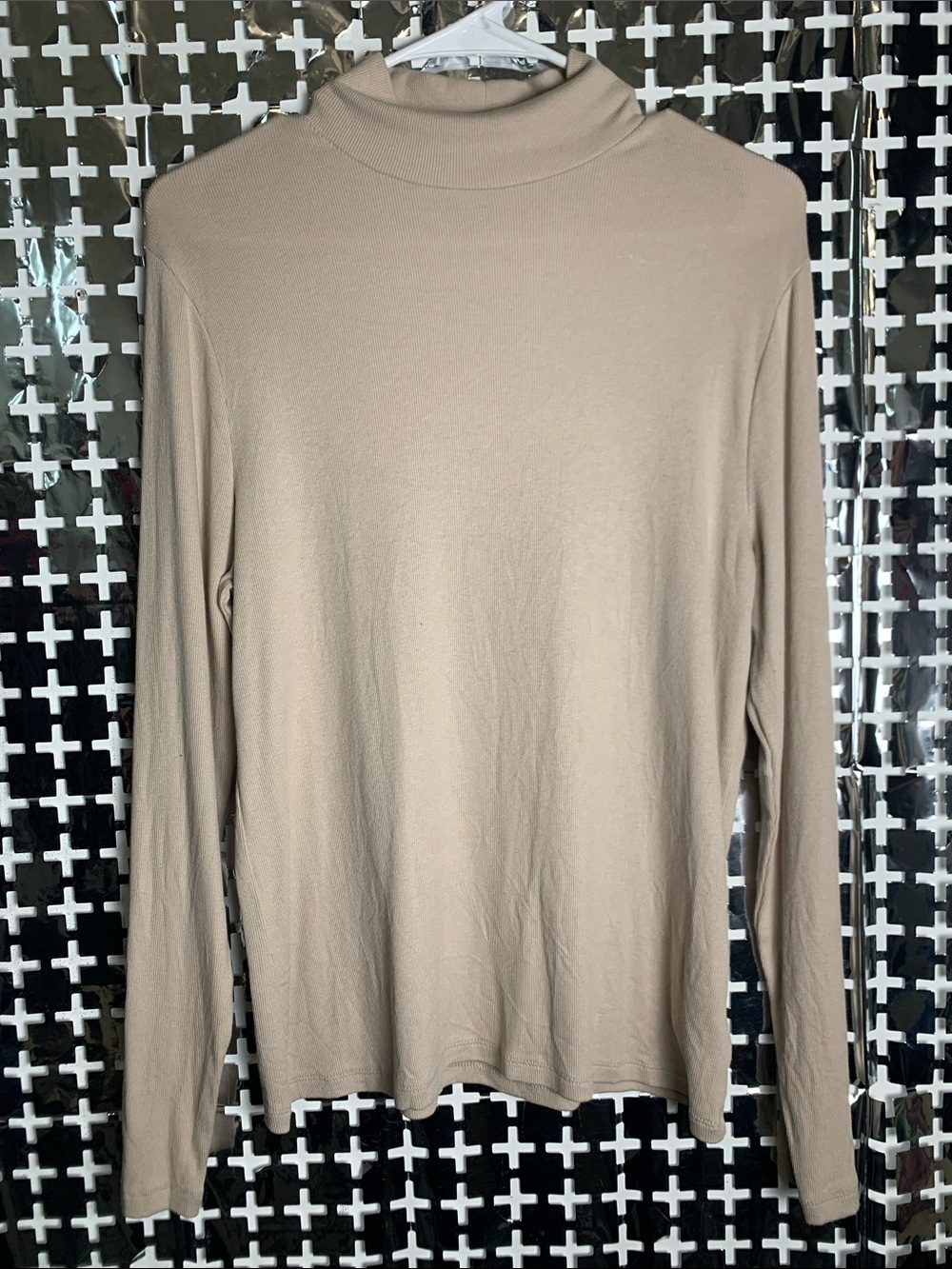 a new day Women's Long-Sleeve Turtleneck in Taupe